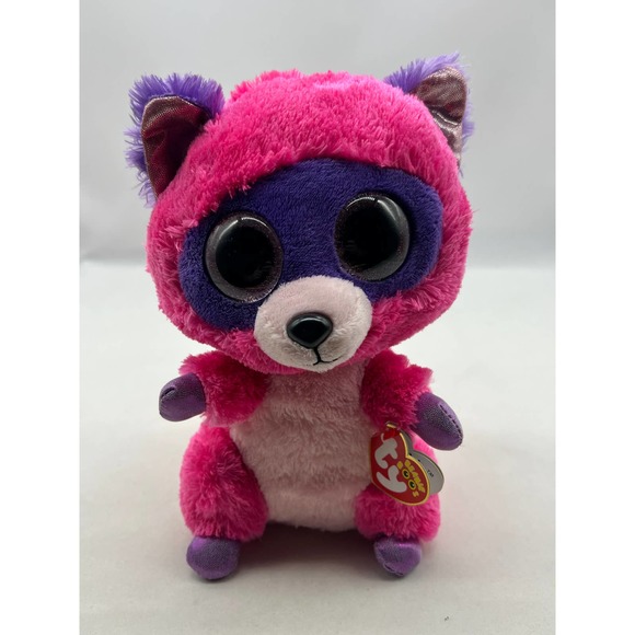 TY Beanie Boos - ROXIE the Raccoon (Medium Size - 9 inch) Stuffed Plush Toy NWT - Picture 1 of 5